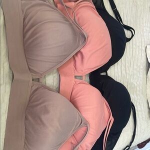Women's Intimates Set - Pink, Black, and Taupe Bras